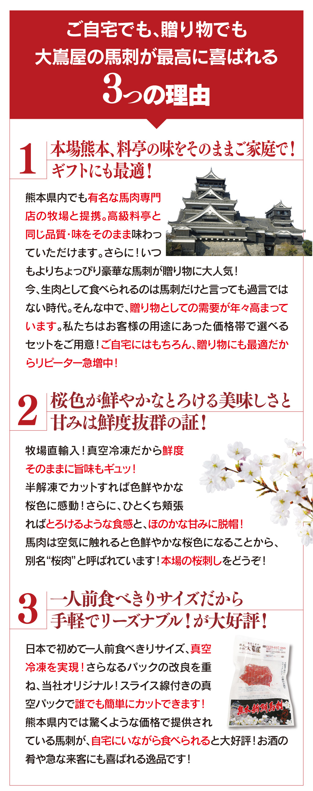 馬ひも馬刺し 一人前 100g 馬ヒモ生食用 送料別 冷凍便 クール代別 希少部位のためお一人様5個まで 馬刺 馬肉なら大嶌屋 おおしまや おおしま屋 大嶌屋