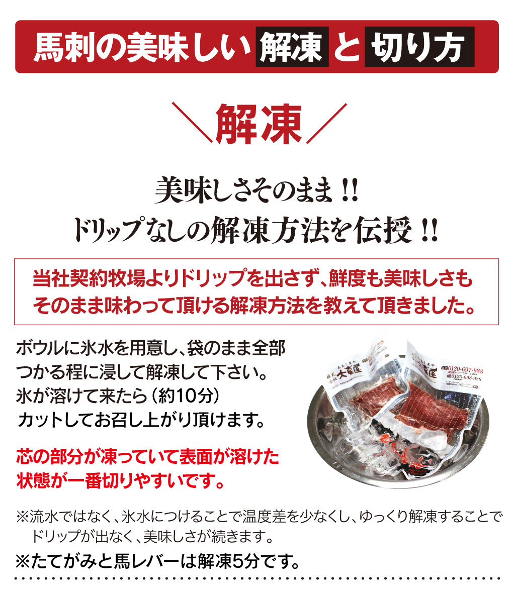 馬三角バラ馬刺し （一人前×50g） ＜送料別・冷凍便・クール代別