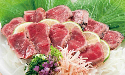 馬刺 馬たたき 一人前（50g） 馬刺し馬肉 炭火 半生 レア ロースト
