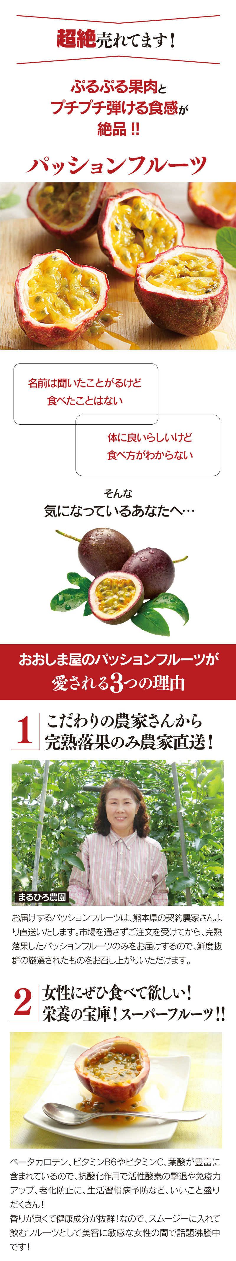 熊本産 パッションフルーツ 1kg （13～15玉）＜予約受付：2026年6月