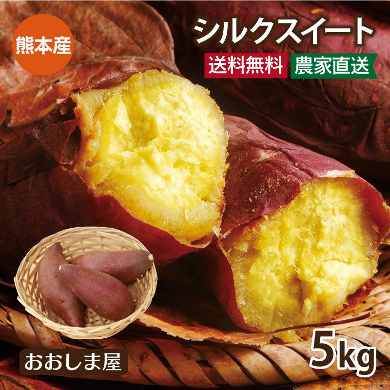 熊本産 さつまいも シルクスイート 5kg（15本-25本前後） 送料無料 ＜12月上旬より順次出荷予定＞ 【0451012】 | おおしま屋（大嶌屋）