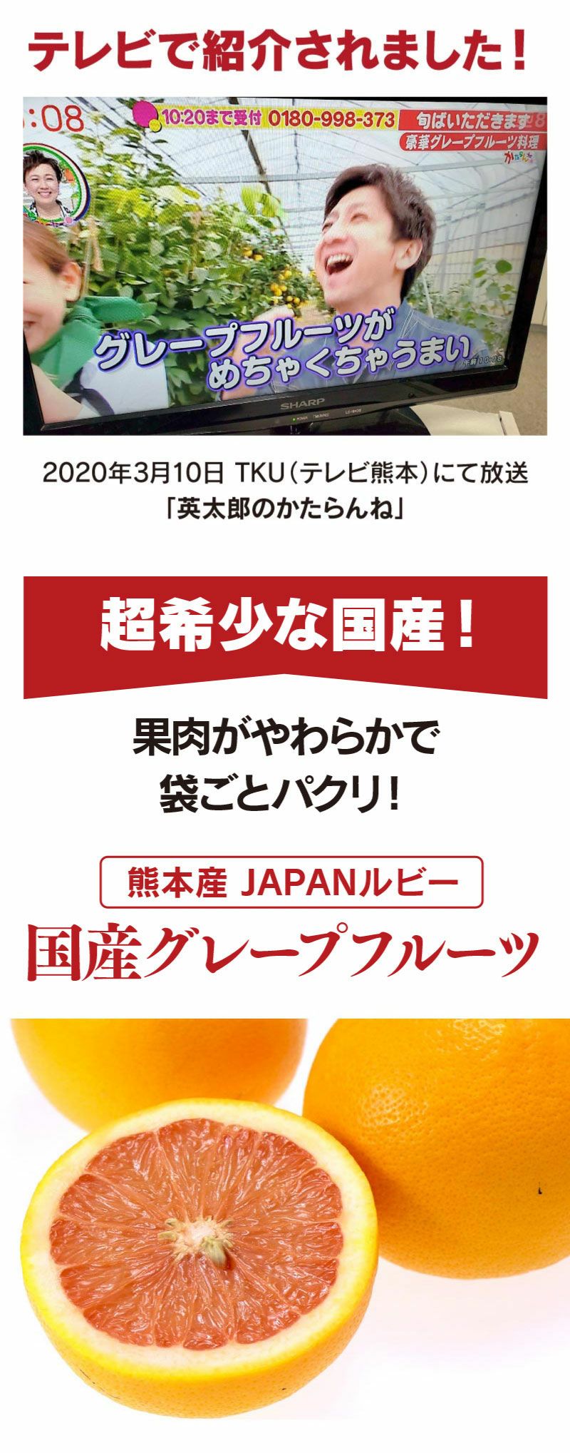 国産 グレープフルーツ 2kg 送料無料 熊本産 JAPANルビー ジャパンルビー 農家直送 同梱不可 みかん 柑橘 ピンクグレープフルーツ フルーツ  果物 大嶌屋（おおしまや） 【0451859】