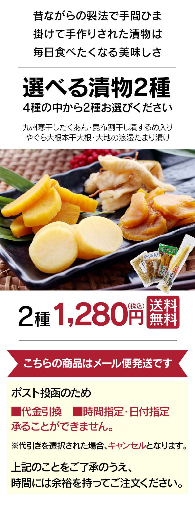 漬物 漬け物 九州 寒干し たくあん 2袋 送料無料 ＜メール便＞ 大根 ごはん おかず お茶請け 1000円台 ポイント消化 ポイント消費