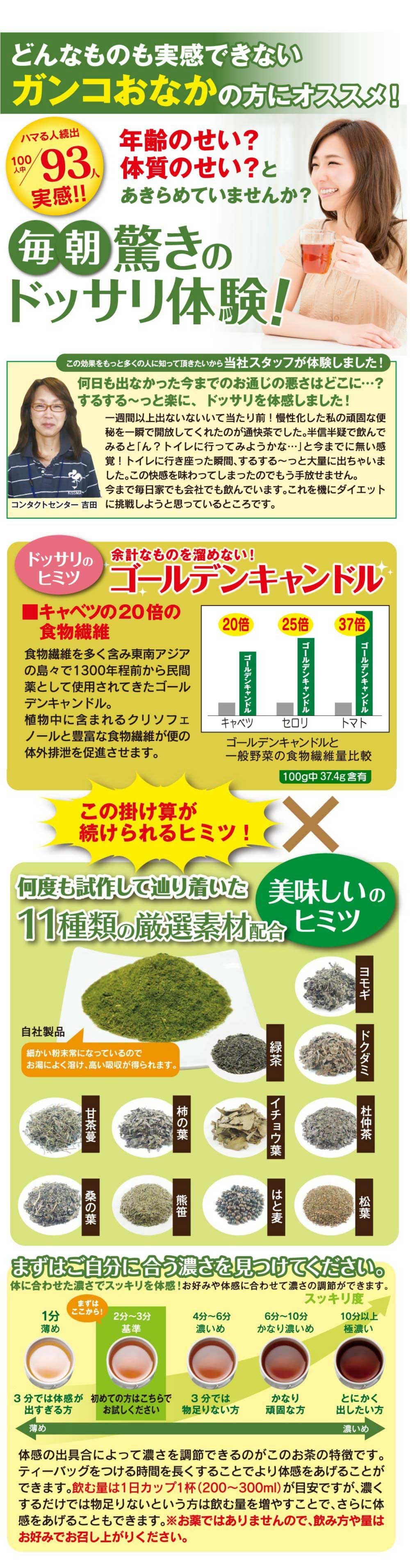 単品販売】朝からするっと通快茶 30包入り（1包3.5g）