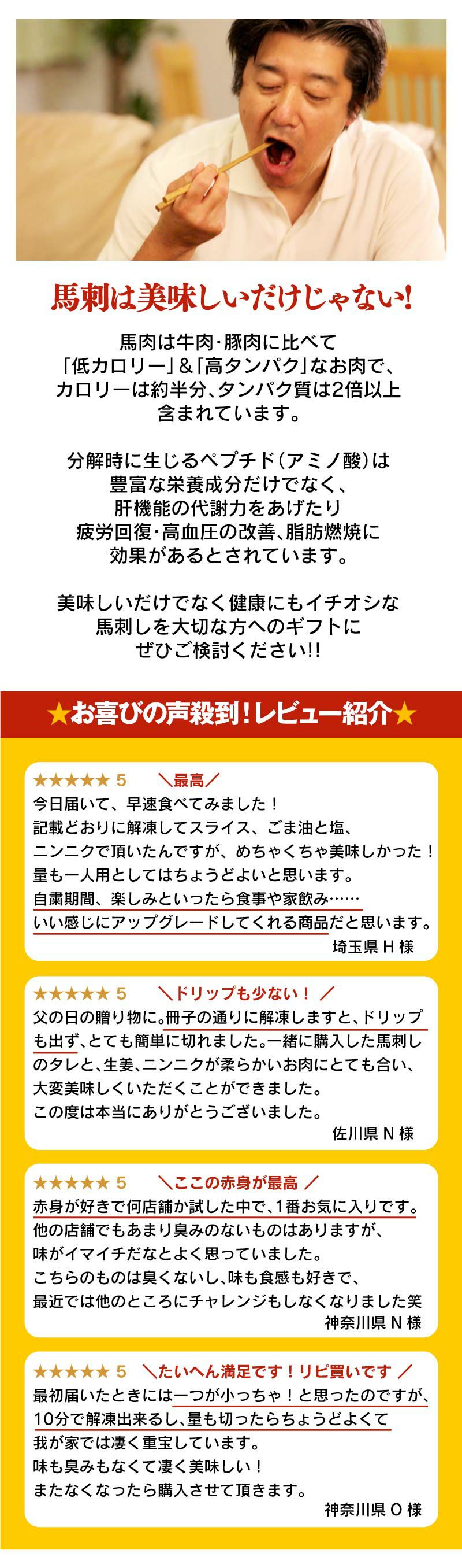  母の日 2022 新鮮馬刺4種セット『満開』