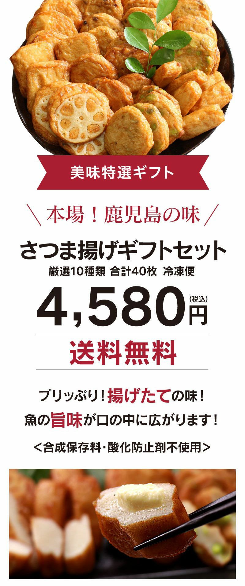 さつま揚げ ギフトセット 送料無料 10種類 40枚