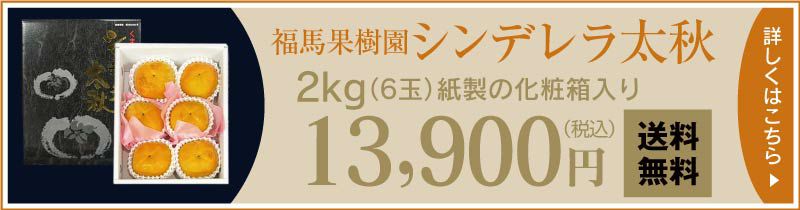 シンデレラ太秋 福馬果樹園 木製化粧箱入り 2kg（6玉） 送料無料 太秋