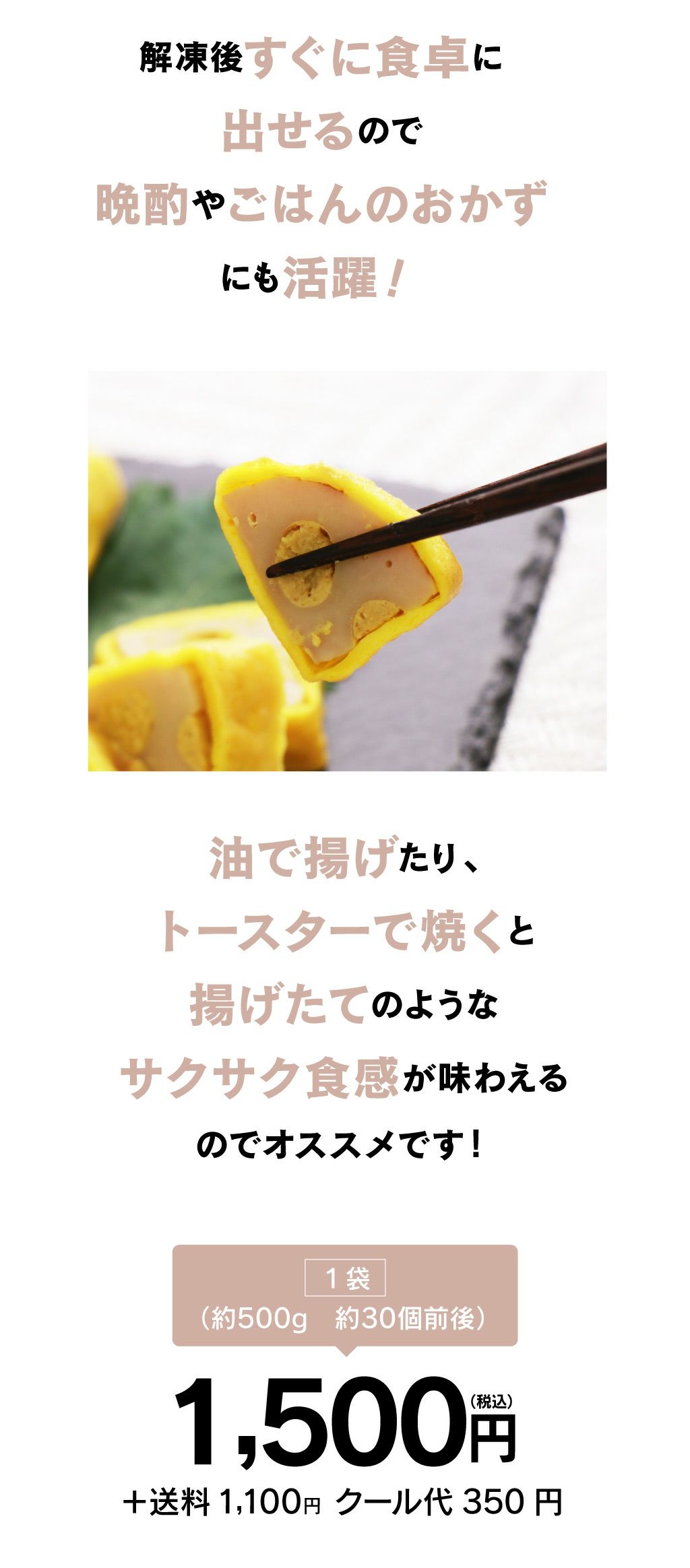 熊本県産 ひとくち辛子蓮根 からし蓮根 (500g 約30個前後) ＜送料別